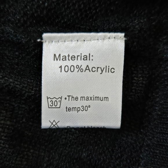 Grecerelle Crochet Long Sleeve Open Cardigan. Black. Size 2XL. New. - Picture 6 of 8